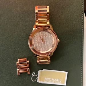 Michael Kors Rose Gold Rhinestone Face Women’s Watch